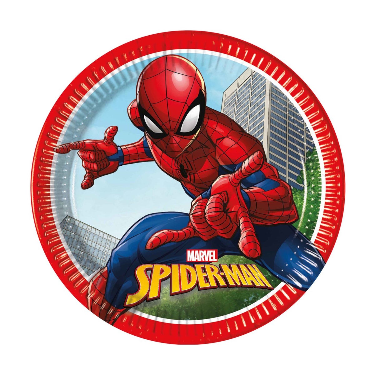 Bord 23 cm Spiderman 8 stuks v3 Bord 23 cm Spiderman 8 stuks v3