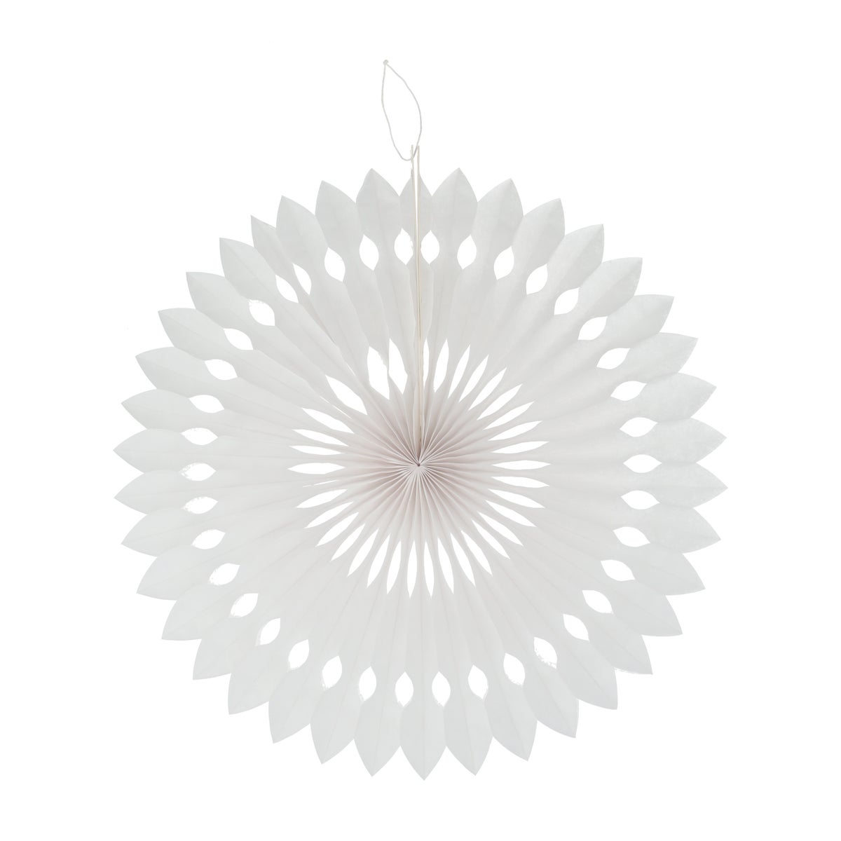 Honeycomb waaier 40 cm wit Honeycomb waaier 40 cm wit