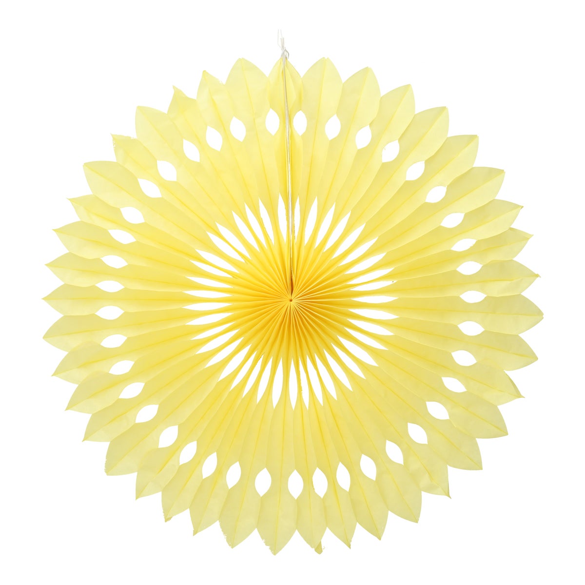 Honeycomb waaier 40 cm geel Honeycomb waaier 40 cm geel