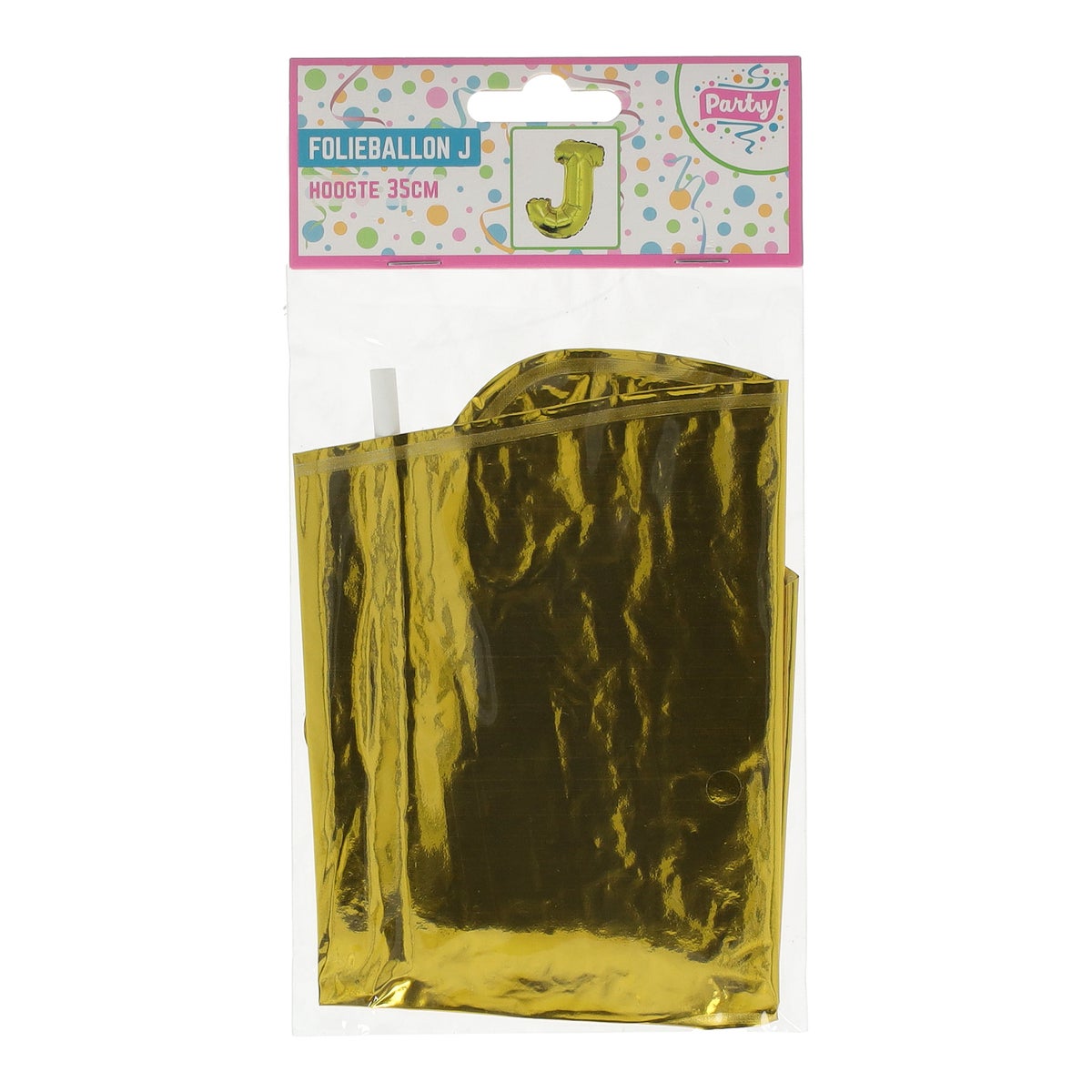 Folieballon 35 cm letter J goud Folieballon 35 cm letter J goud
