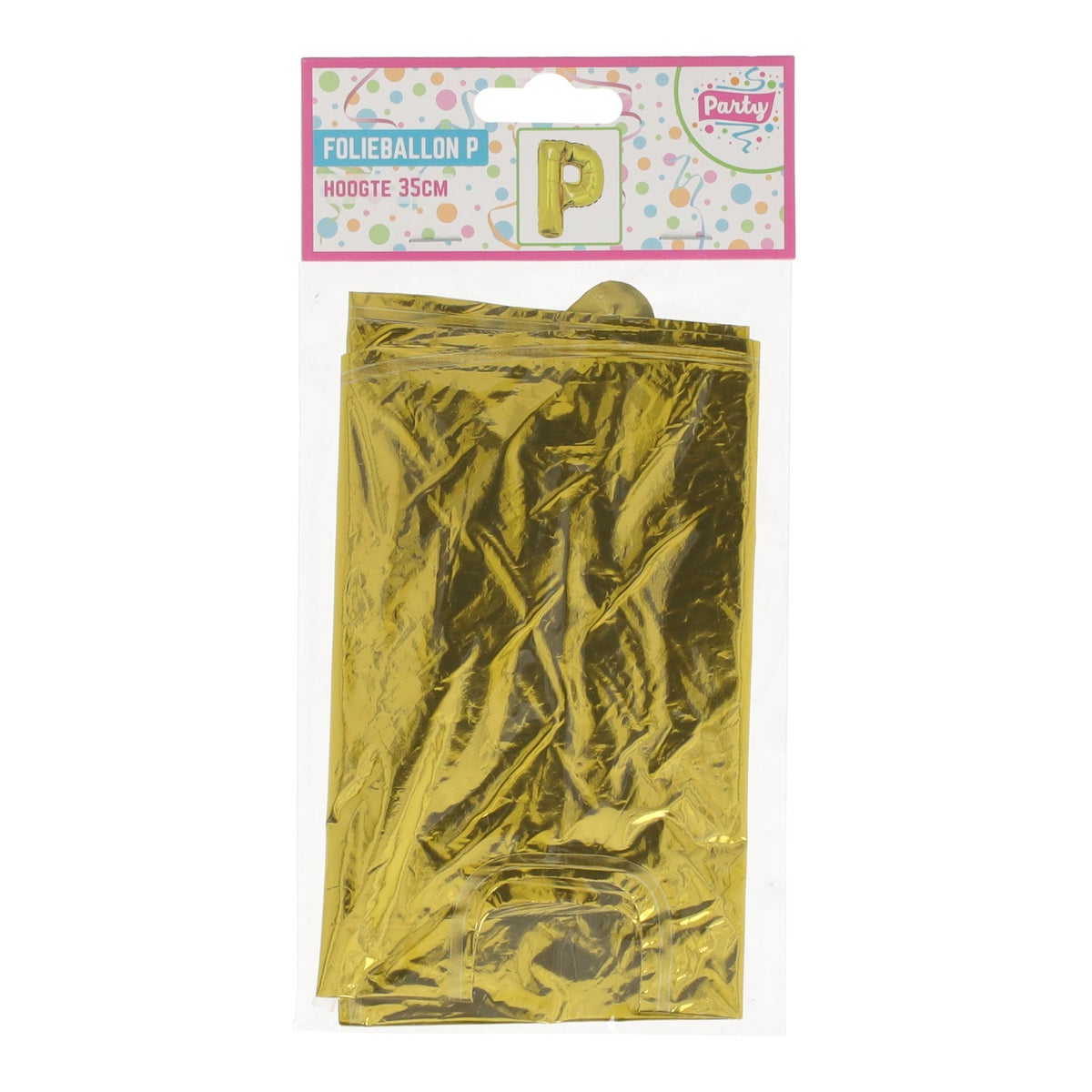 Folieballon 35 cm letter P goud Folieballon 35 cm letter P goud