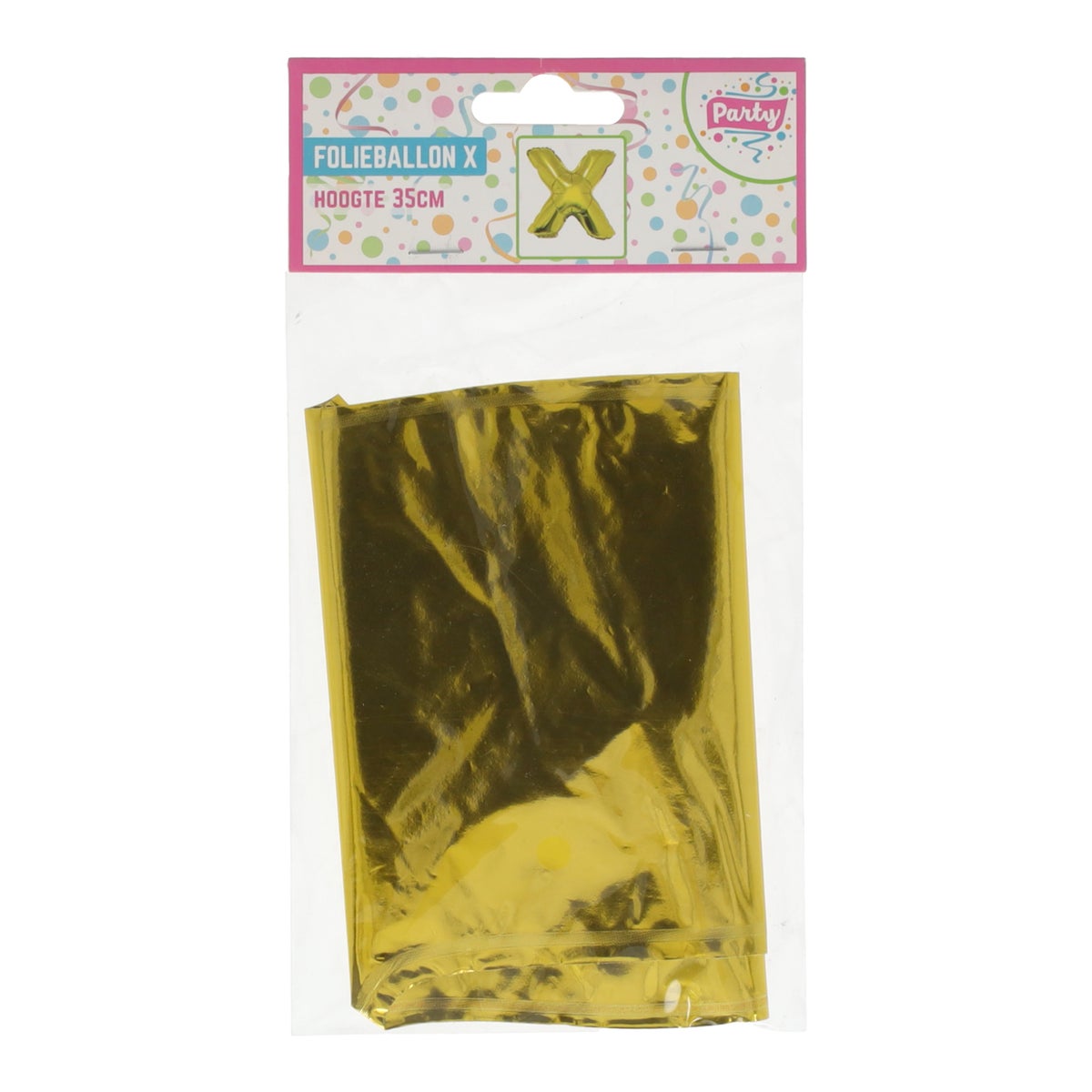Folieballon 35 cm letter X goud Folieballon 35 cm letter X goud