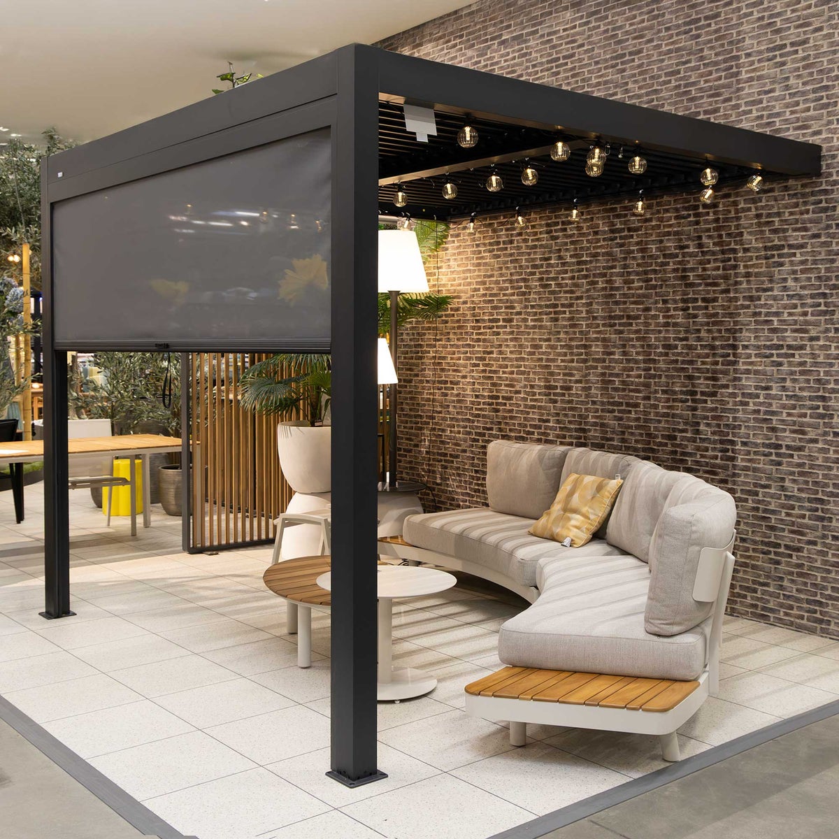 Muurpergola Vinano antraciet 295 x 295 cm Muurpergola Vinano antraciet 295 x 295 cm