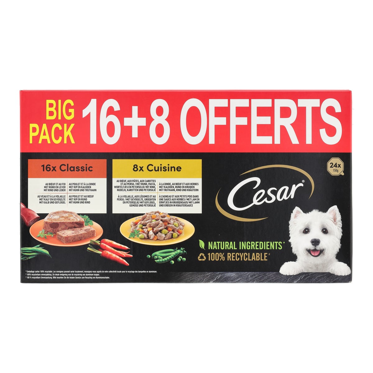 Voer hond Cesar 16 plus 8 Voer hond Cesar 16 plus 8