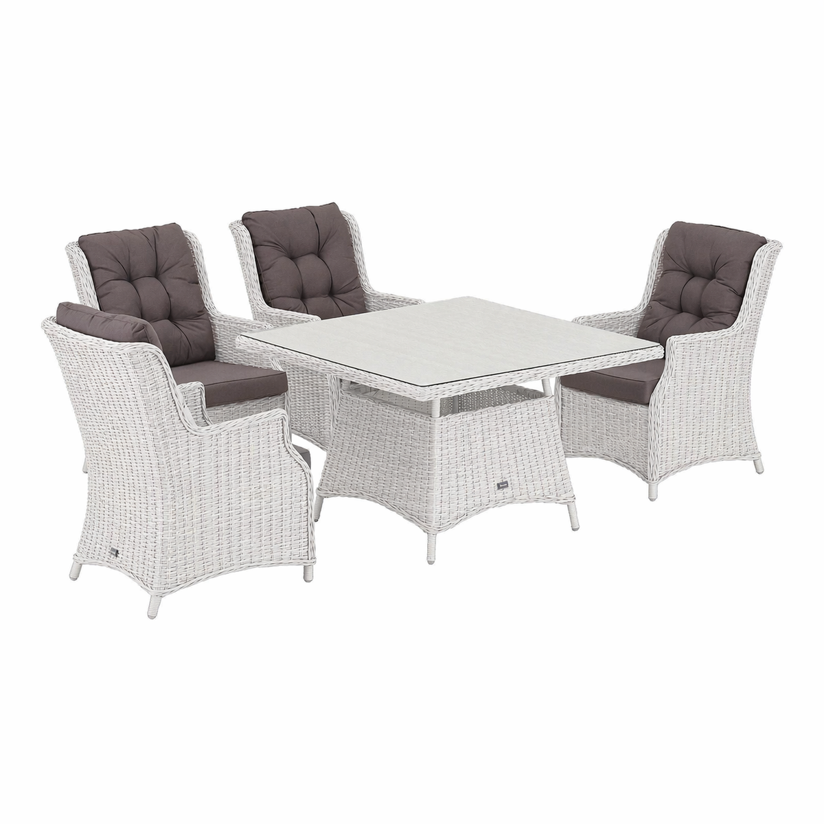 Bank-stoel Loungeset Aprano - White Grey - 4-zits Extra Bank-stoel Loungeset Aprano - White Grey - 4-zits Extra