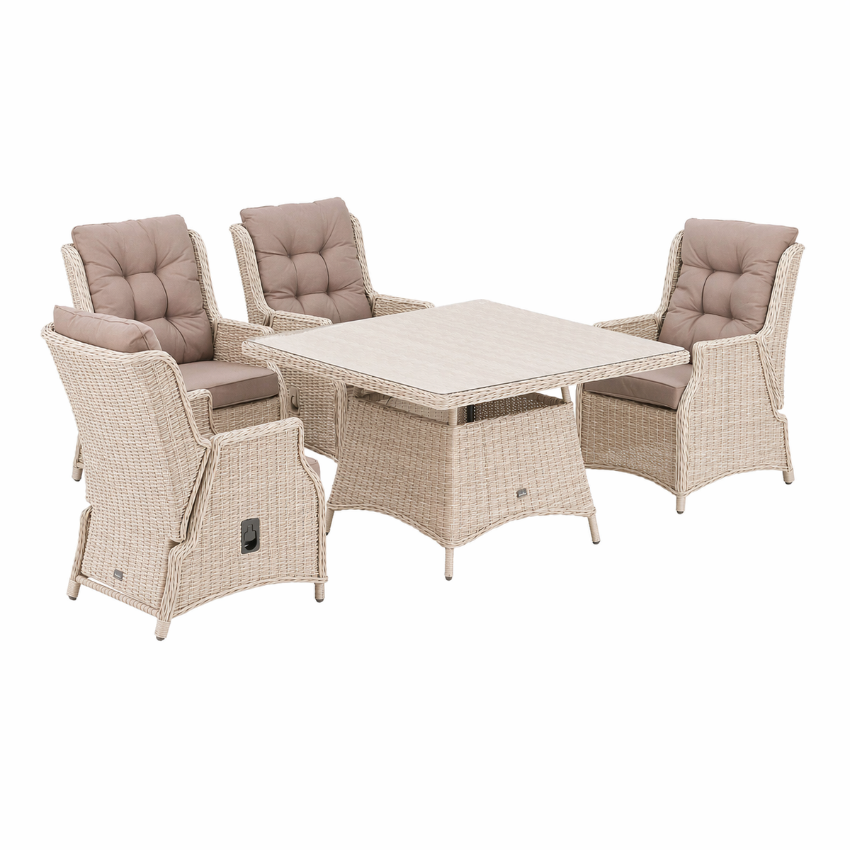 Loungeset Cardito- White Orchid - 4-zits Verstelbaar Loungeset Cardito- White Orchid - 4-zits Verstelbaar