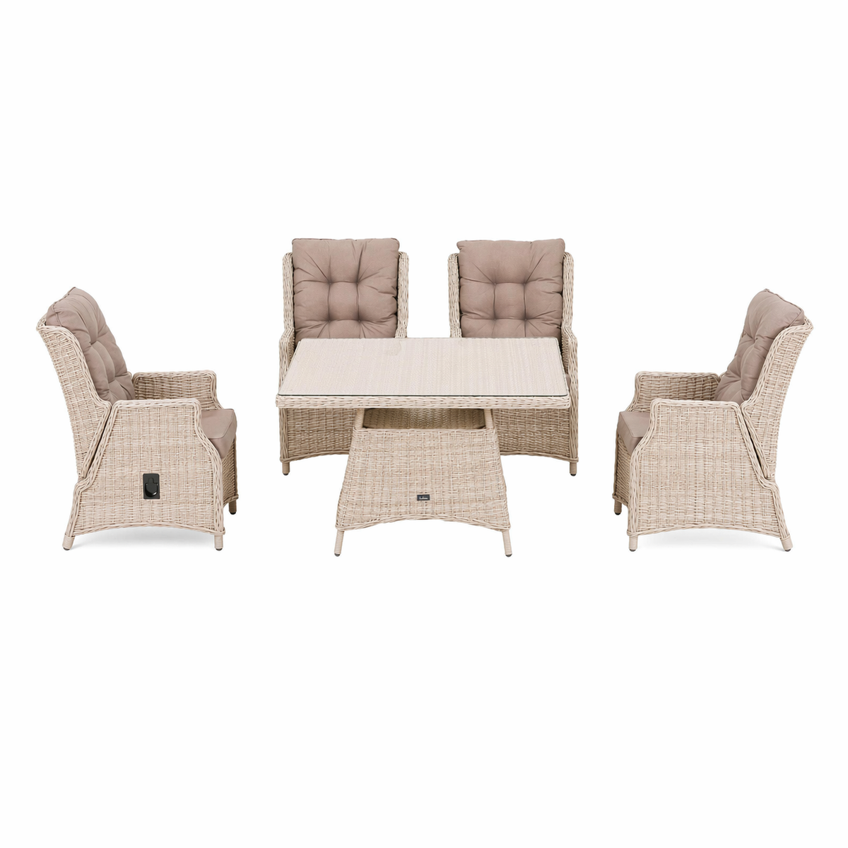 Loungeset Cardito- White Orchid - 4-zits Verstelbaar Loungeset Cardito- White Orchid - 4-zits Verstelbaar