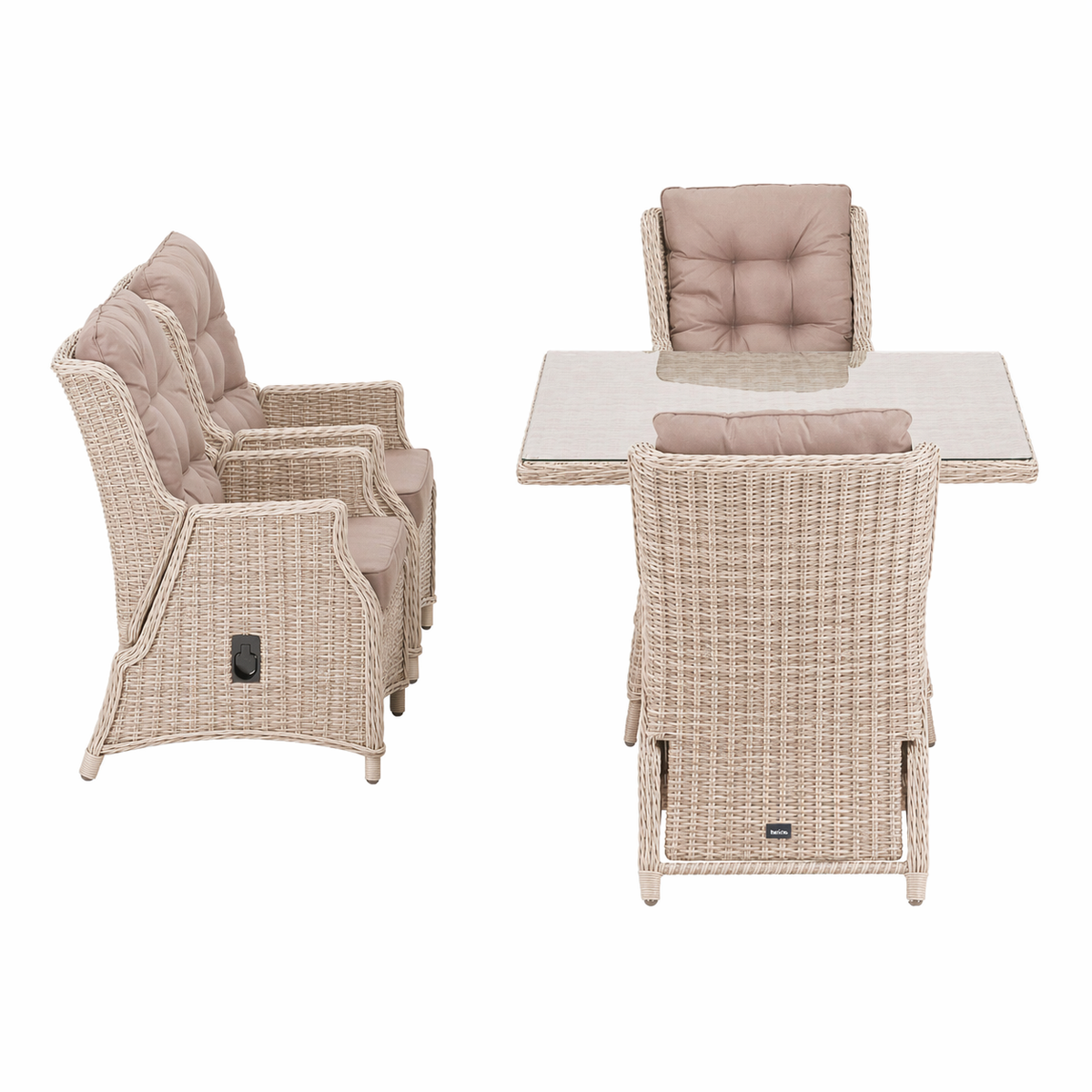 Bank-stoel Loungeset Aprano - White Orchid - 4-zits Extra Bank-stoel Loungeset Aprano - White Orchid - 4-zits Extra