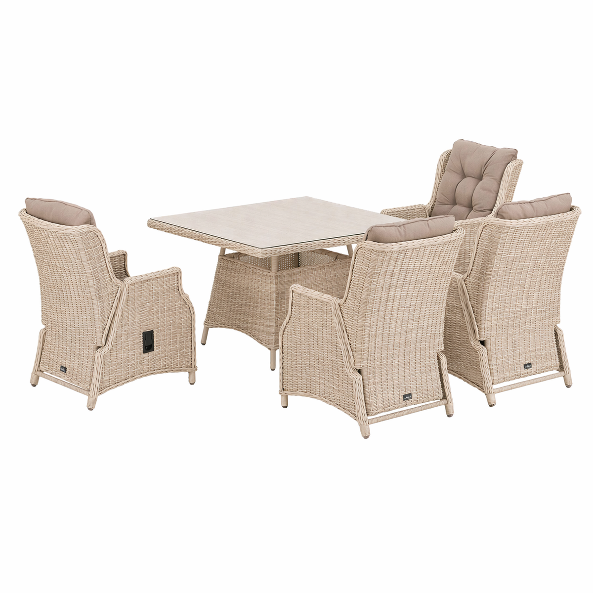 Loungeset Cardito- White Orchid - 4-zits Verstelbaar Loungeset Cardito- White Orchid - 4-zits Verstelbaar