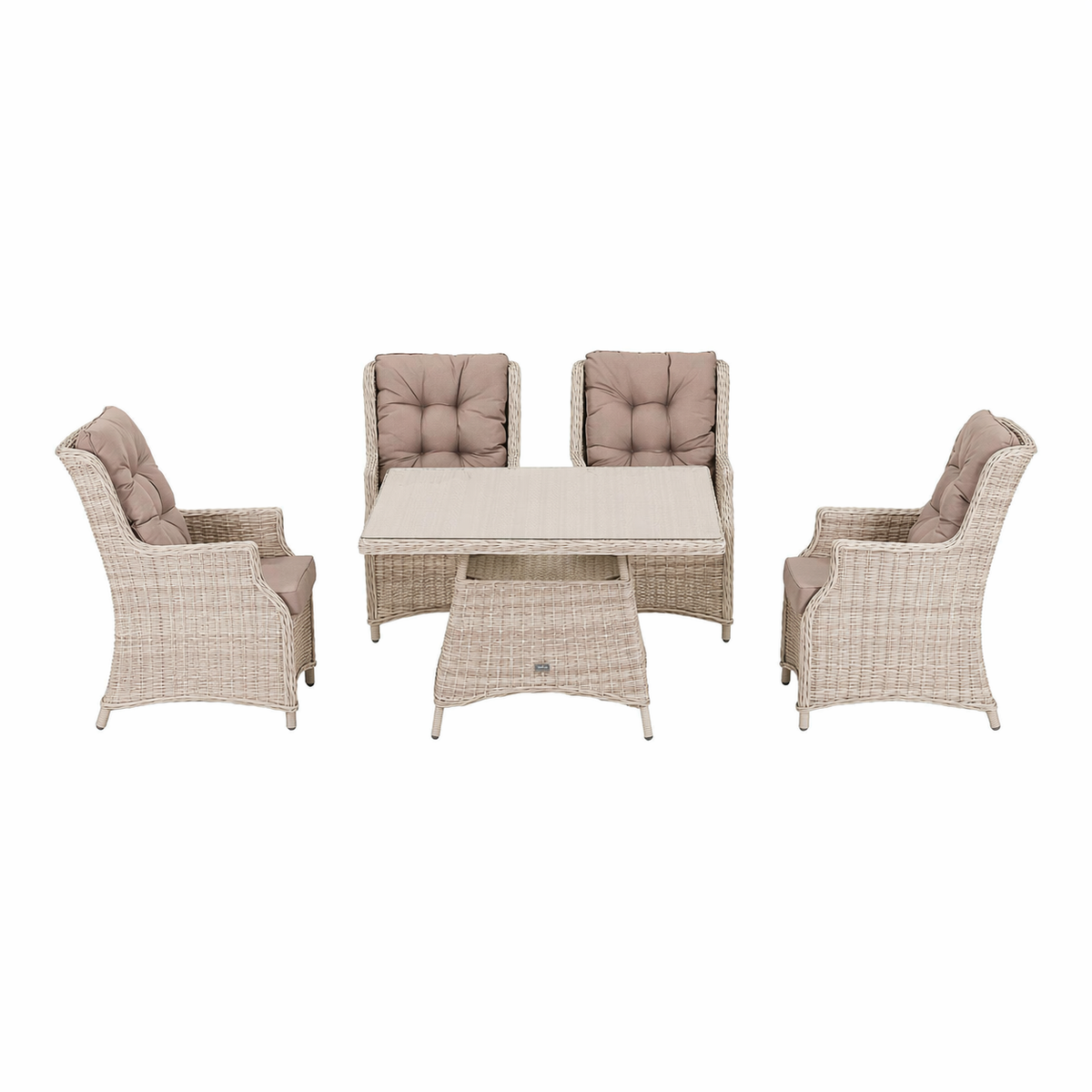 Bank-stoel Loungeset Aprano - White Orchid - 4-zits Bank-stoel Loungeset Aprano - White Orchid - 4-zits