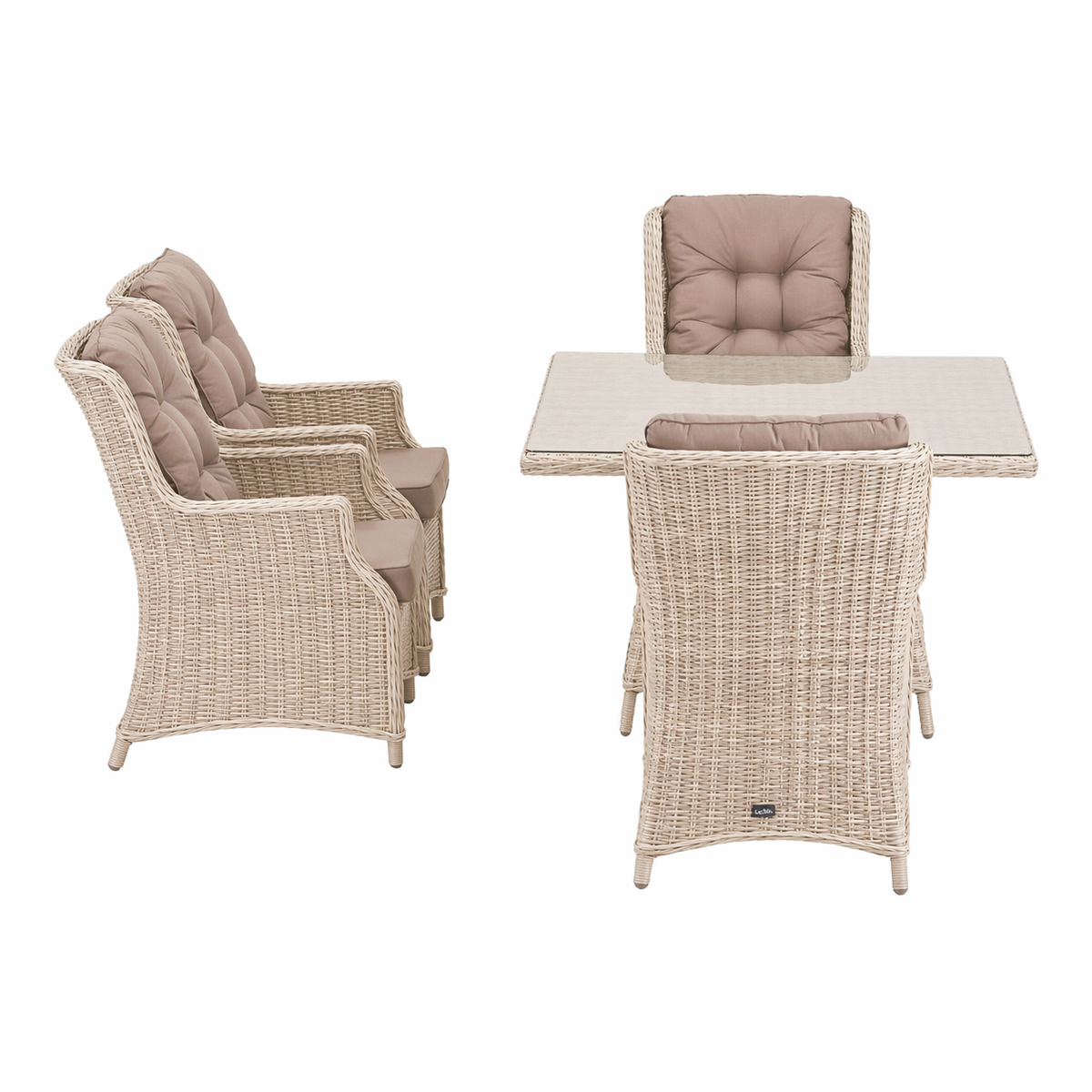Bank-stoel Loungeset Aprano - White Orchid - 4-zits Bank-stoel Loungeset Aprano - White Orchid - 4-zits