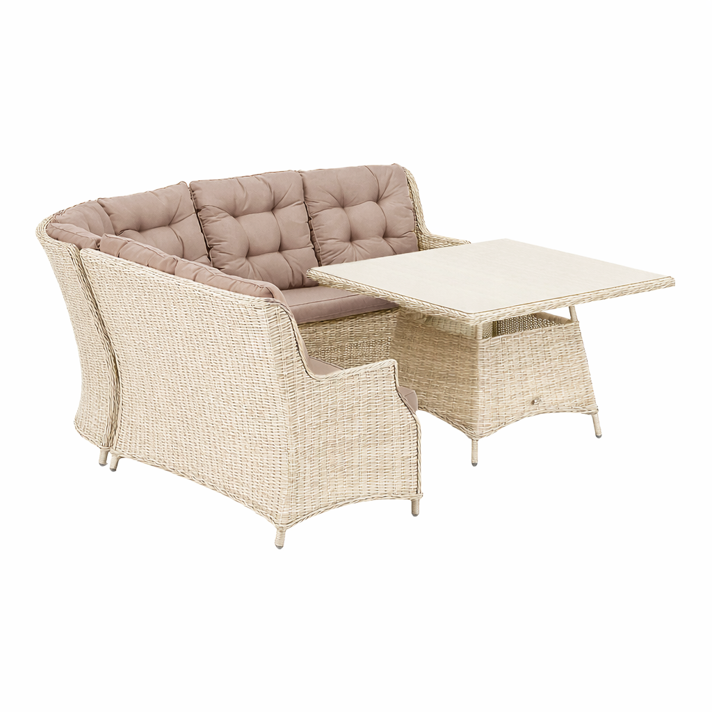 Loungeset Aprano - White Orchid - 5-zits Extra Loungeset Aprano - White Orchid - 5-zits Extra
