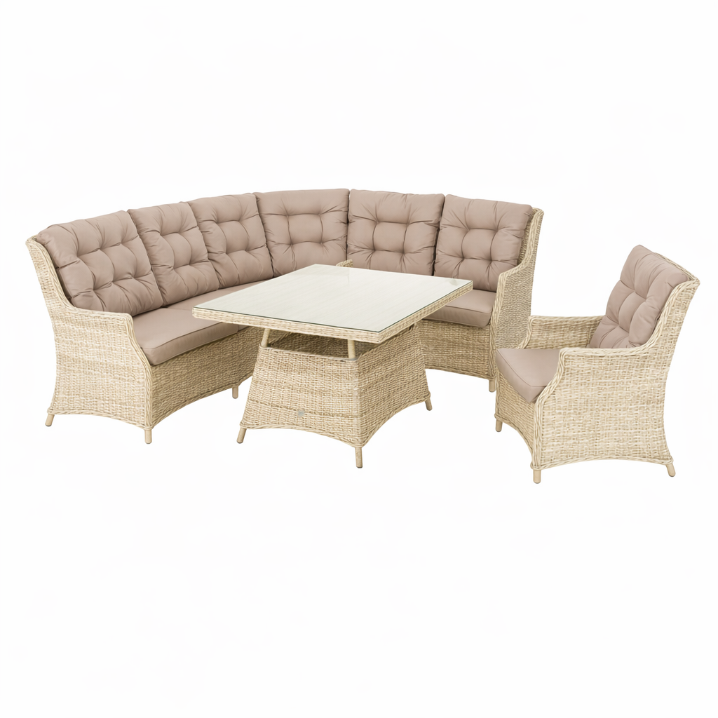 Loungeset Aprano - White Orchid - 6-zits Extra Loungeset Aprano - White Orchid - 6-zits Extra