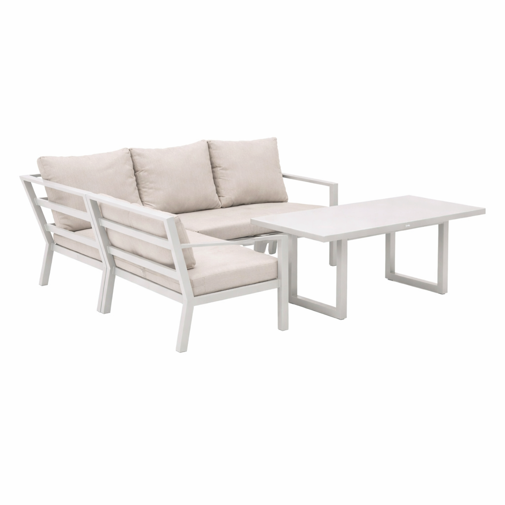 Dining Loungeset Brozzi - Creme - 5-zits Extra Dining Loungeset Brozzi - Creme - 5-zits Extra