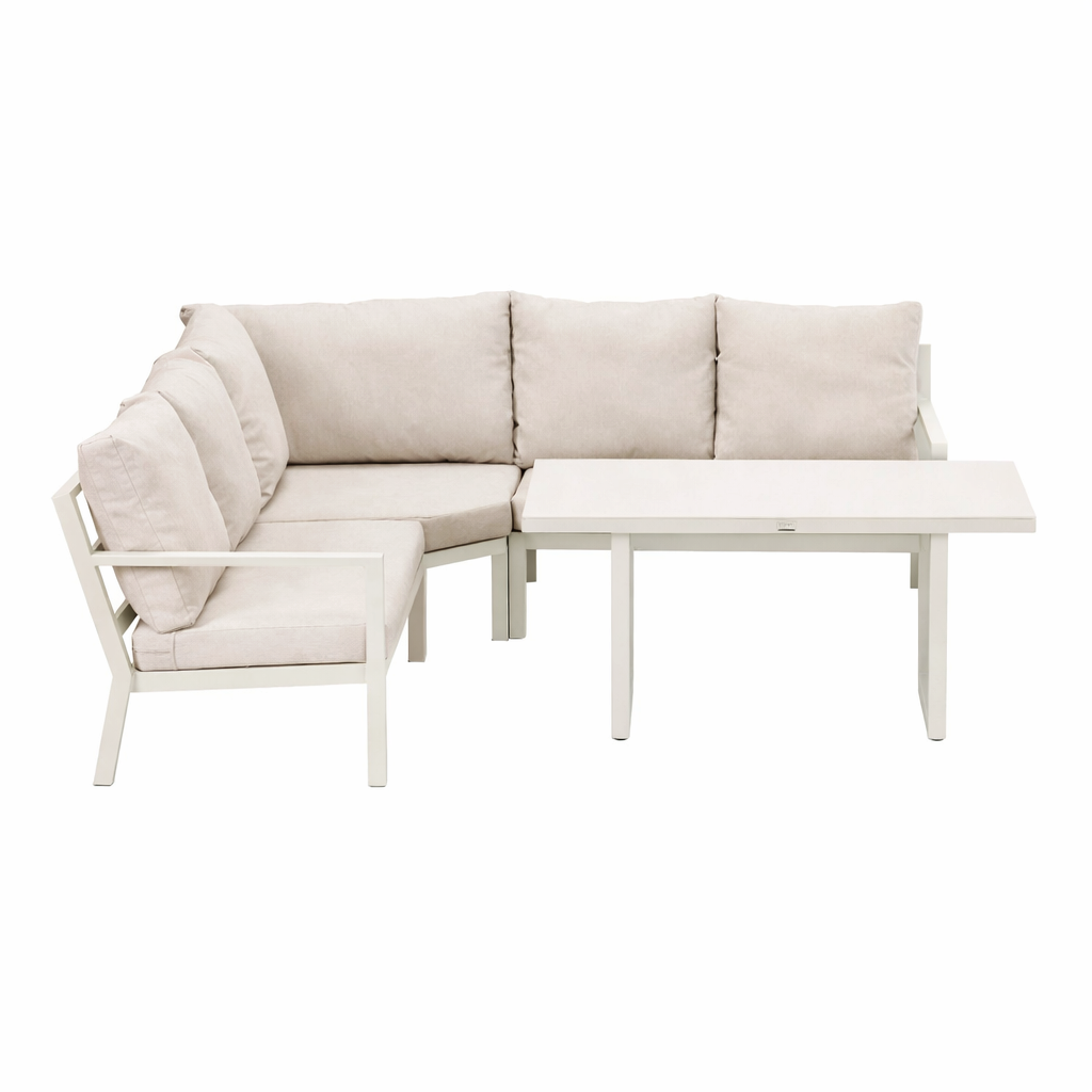 Dining Loungeset Brozzi - Creme - 5-zits Extra Dining Loungeset Brozzi - Creme - 5-zits Extra