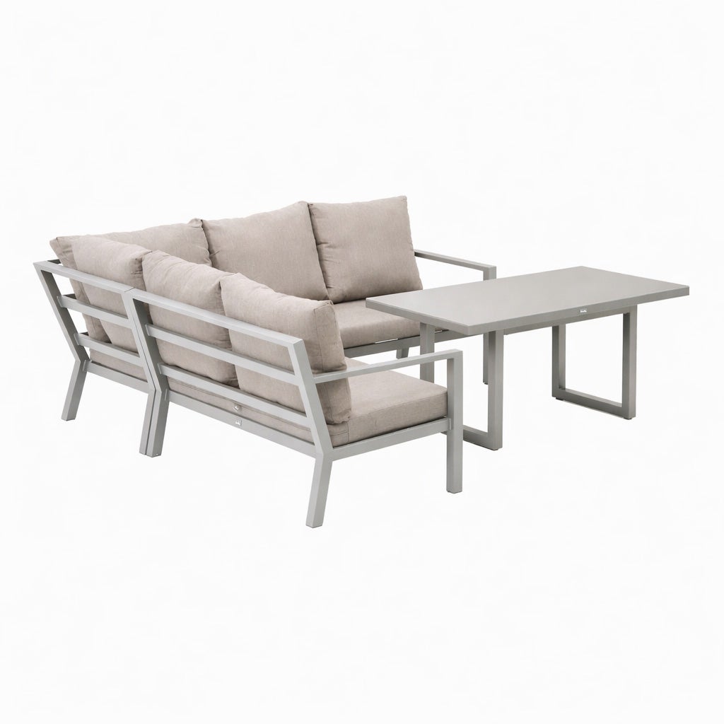 Loungeset Brozzi - Milky Grey - 5-zits Extra Loungeset Brozzi - Milky Grey - 5-zits Extra