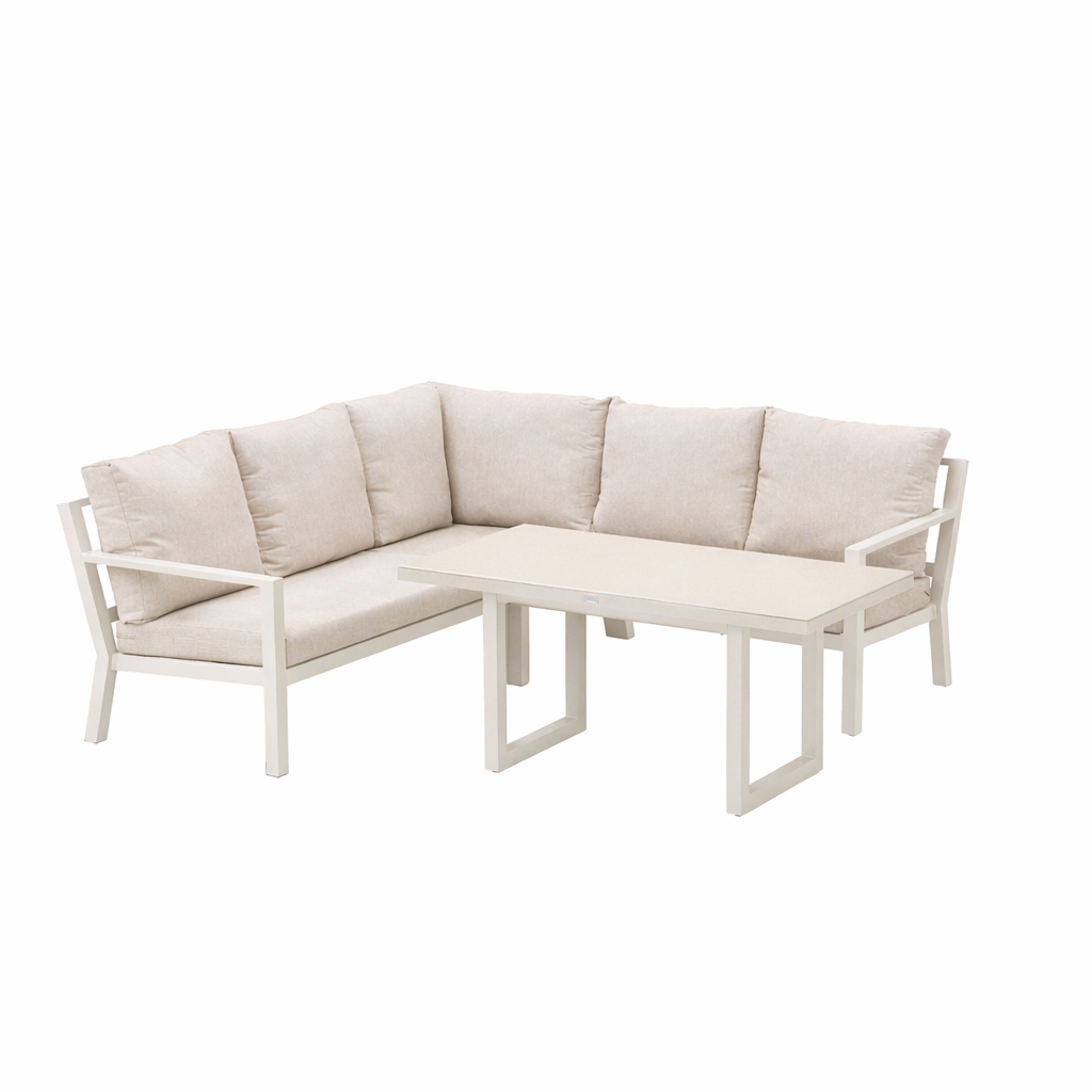 Dining Loungeset Brozzi - Creme - 5-zits Dining Loungeset Brozzi - Creme - 5-zits