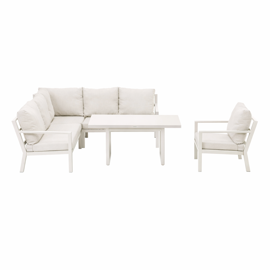 Dining Loungeset Brozzi - Creme - 6-zits Dining Loungeset Brozzi - Creme - 6-zits