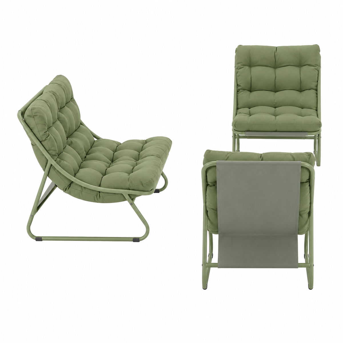 Bank-stoel Loungeset Buvolo - Groen - 4-zits Bank-stoel Loungeset Buvolo - Groen - 4-zits