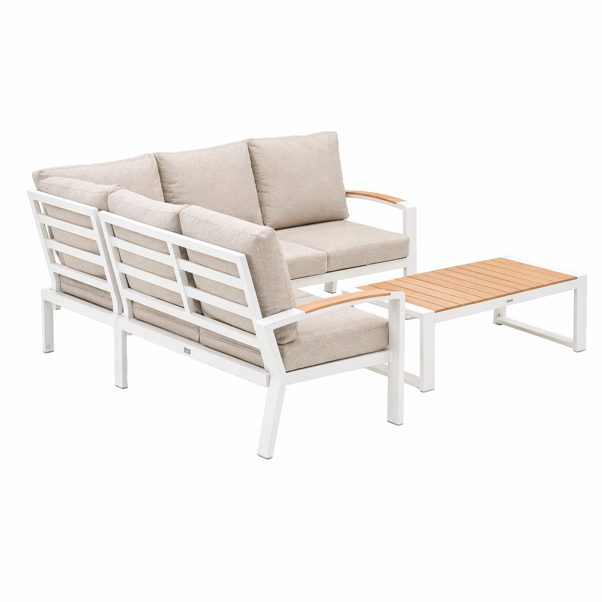 Loungeset Foxton - Wit - 5-zits Extra Loungeset Foxton - Wit - 5-zits Extra