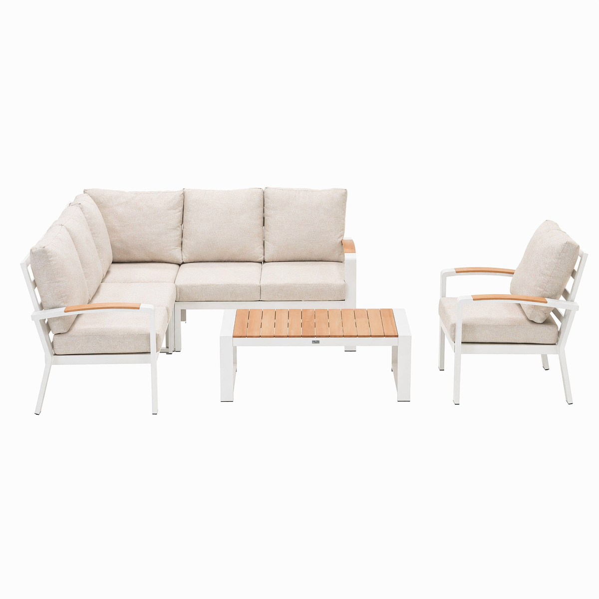Loungeset Foxton - Wit - 6-zits Loungeset Foxton - Wit - 6-zits