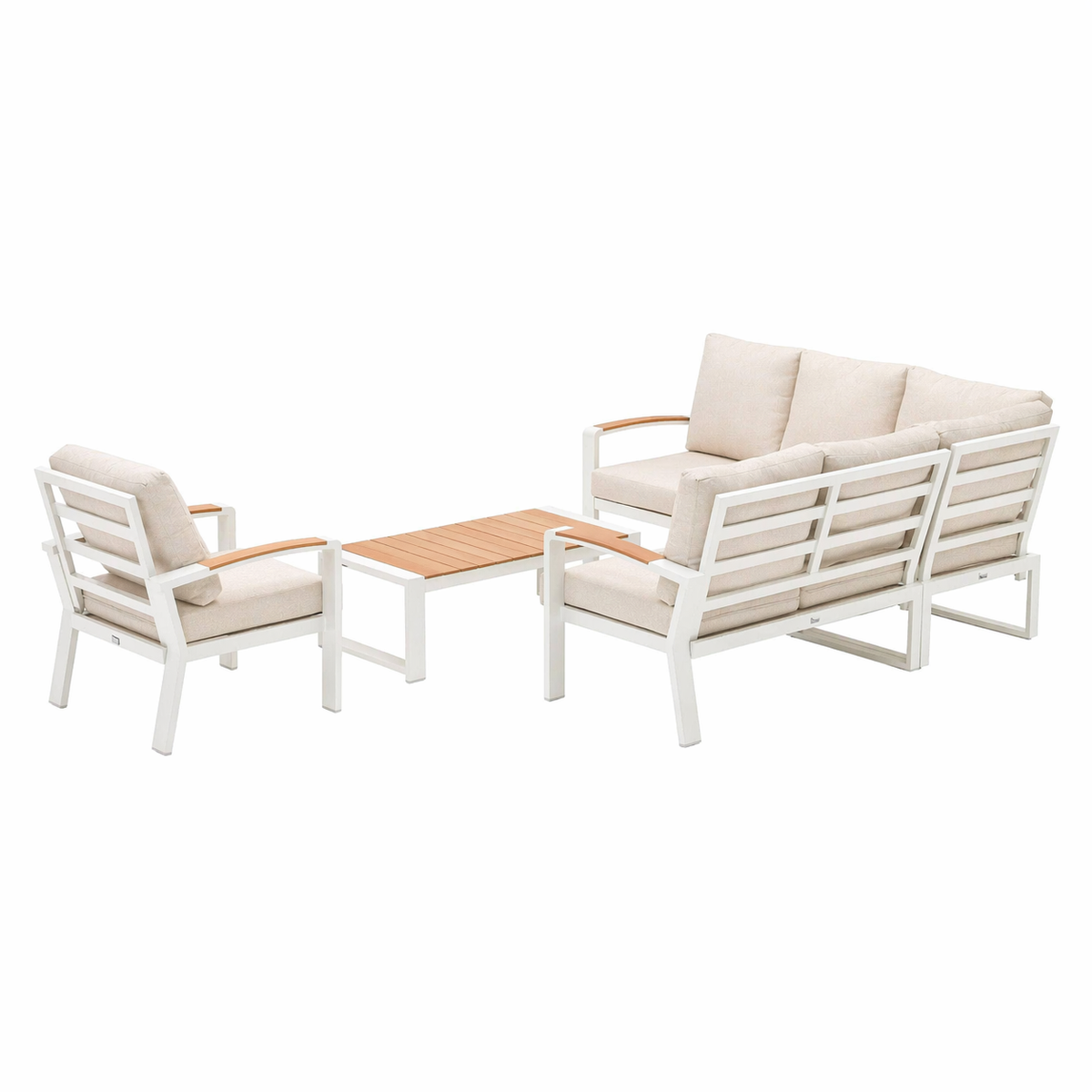 Loungeset Foxton - Wit - 6-zits Loungeset Foxton - Wit - 6-zits