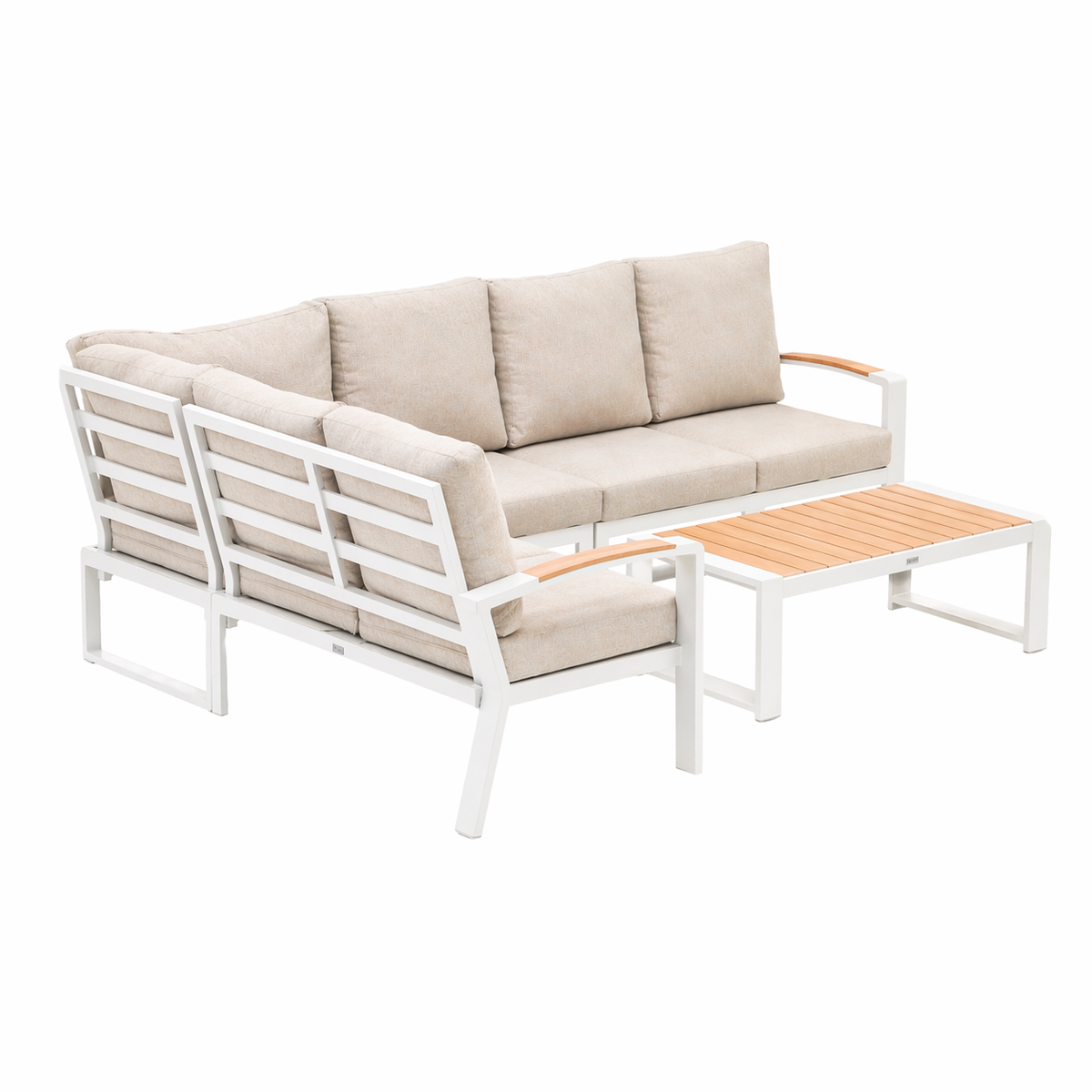 Loungeset Foxton - Wit - 6-zits Extra Loungeset Foxton - Wit - 6-zits Extra