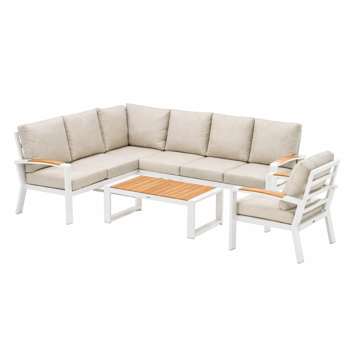 Loungeset Foxton - Wit - 7-zits Loungeset Foxton - Wit - 7-zits