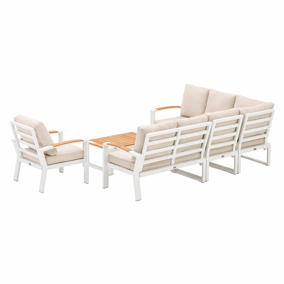 Loungeset Foxton - Wit - 7-zits Loungeset Foxton - Wit - 7-zits