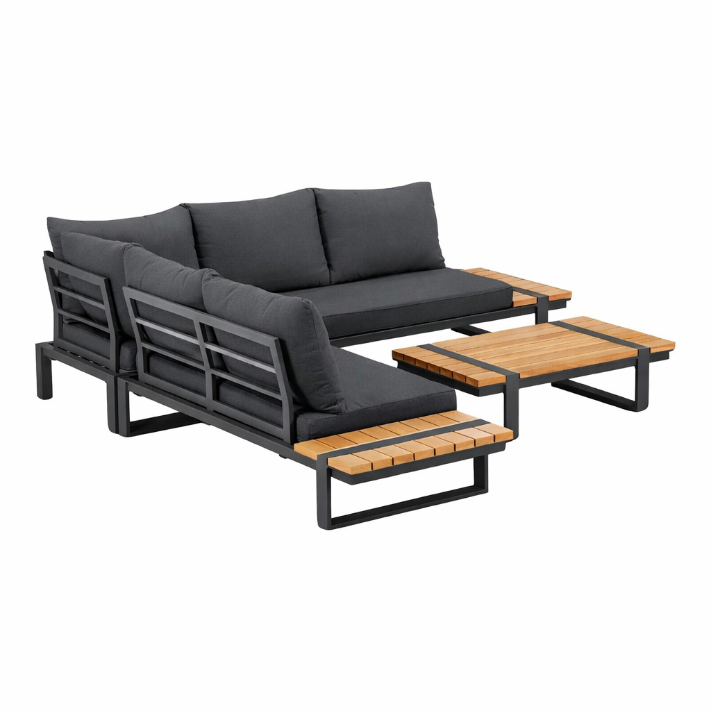 Loungeset Frullo - Antraciet - 5-zits Loungeset Frullo - Antraciet - 5-zits