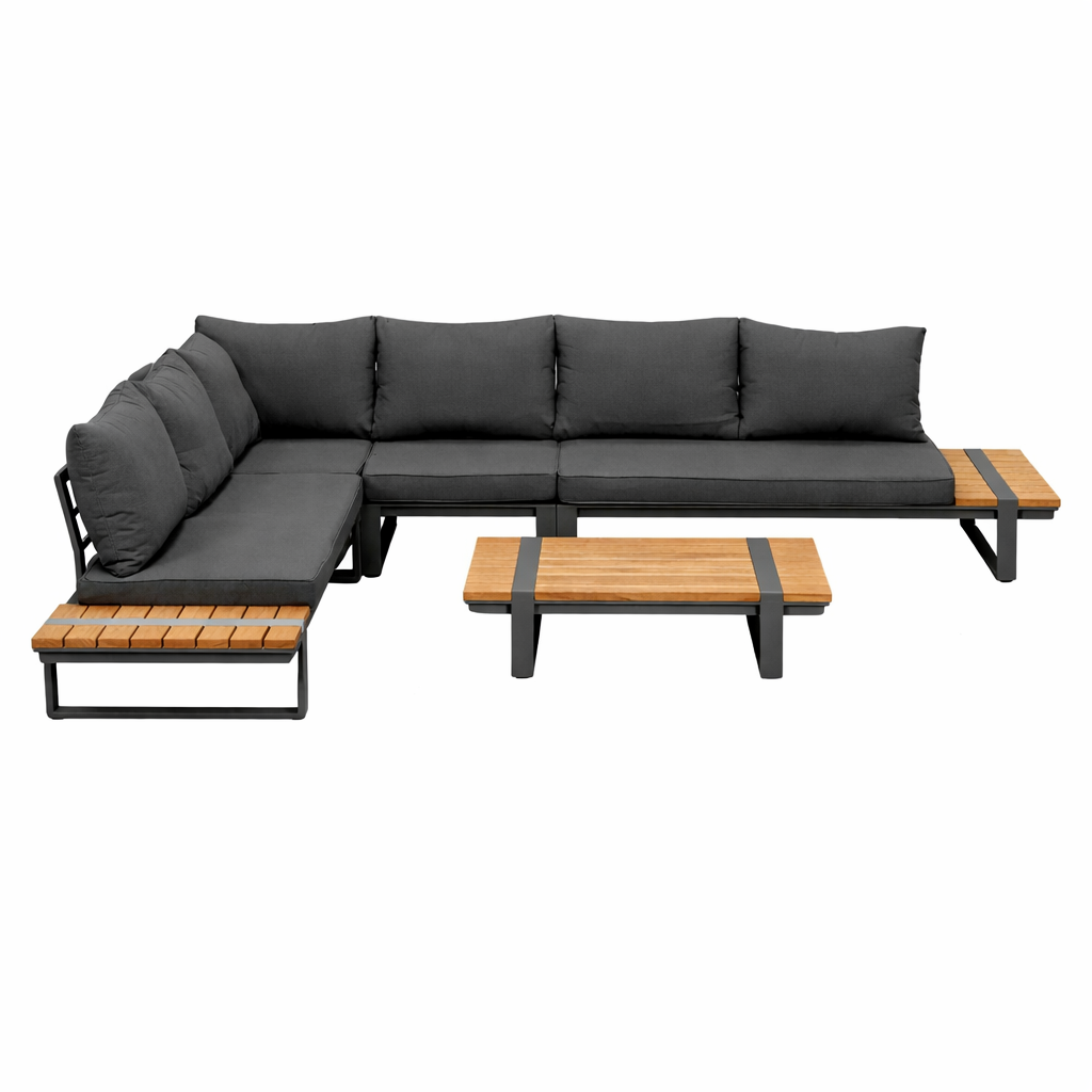 Loungeset Frullo - Antraciet - 6-zits Loungeset Frullo - Antraciet - 6-zits