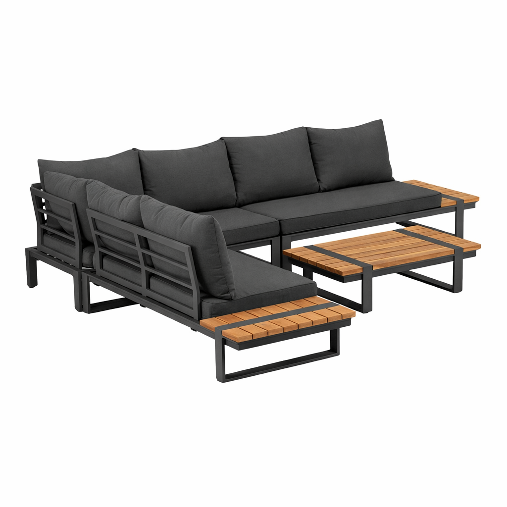 Loungeset Frullo - Antraciet - 6-zits Loungeset Frullo - Antraciet - 6-zits