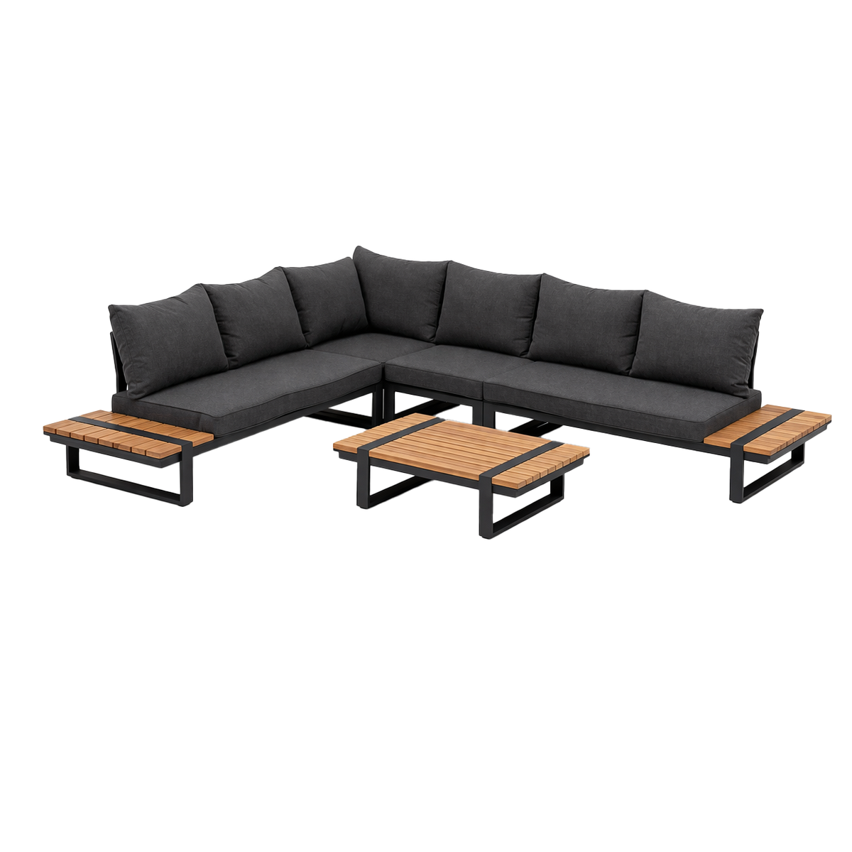 Loungeset Frullo - Antraciet - 6-zits Loungeset Frullo - Antraciet - 6-zits