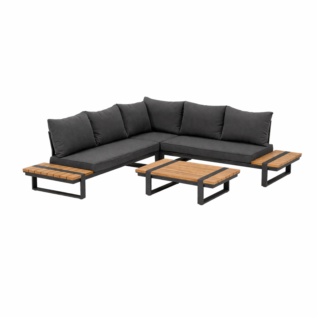 Loungeset Frullo - Antraciet - 5-zits Loungeset Frullo - Antraciet - 5-zits