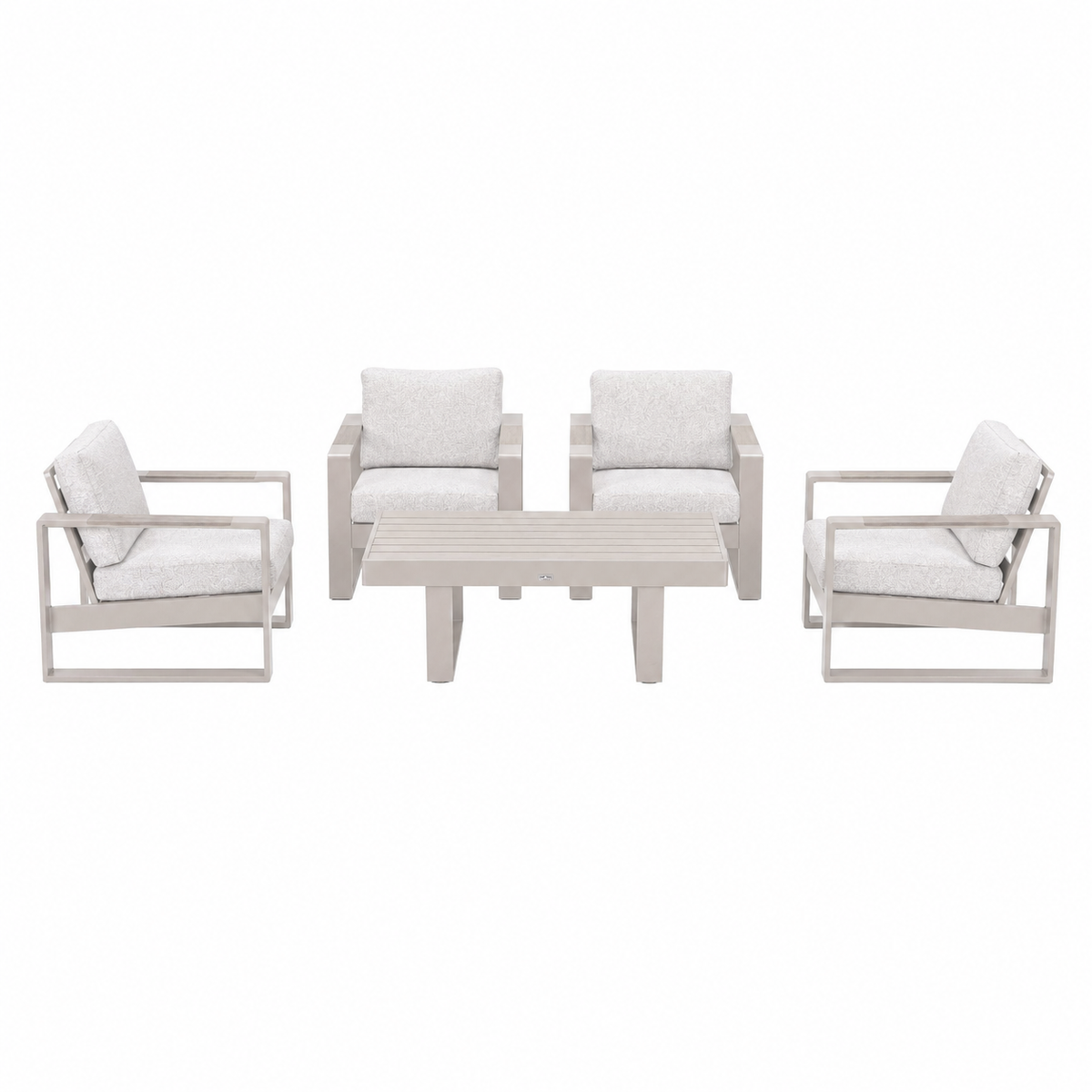 Bank-stoel Loungeset Malviza - Latte - 4-zits Extra Bank-stoel Loungeset Malviza - Latte - 4-zits Extra