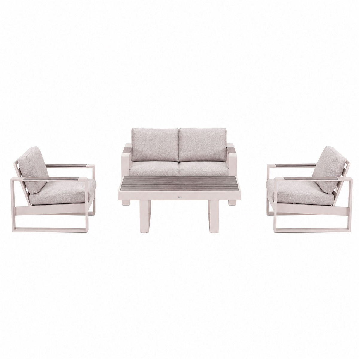 Bank-stoel Loungeset Malviza - Latte - 4-zits Bank-stoel Loungeset Malviza - Latte - 4-zits