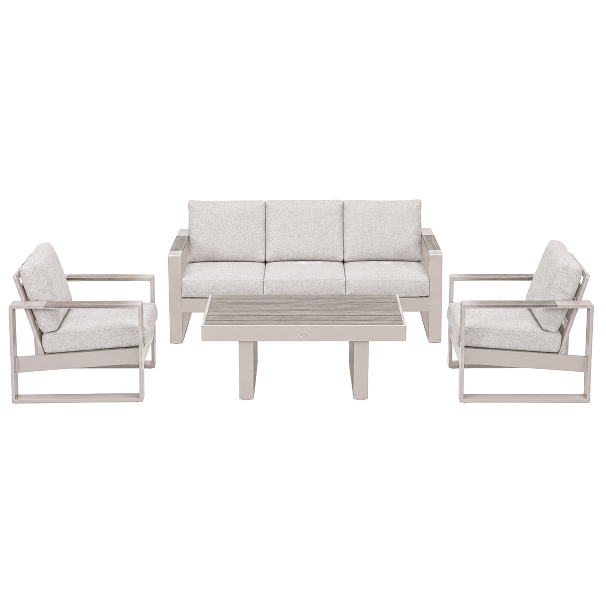 Bank-stoel Loungeset Malviza - Latte - 5-zits Bank-stoel Loungeset Malviza - Latte - 5-zits