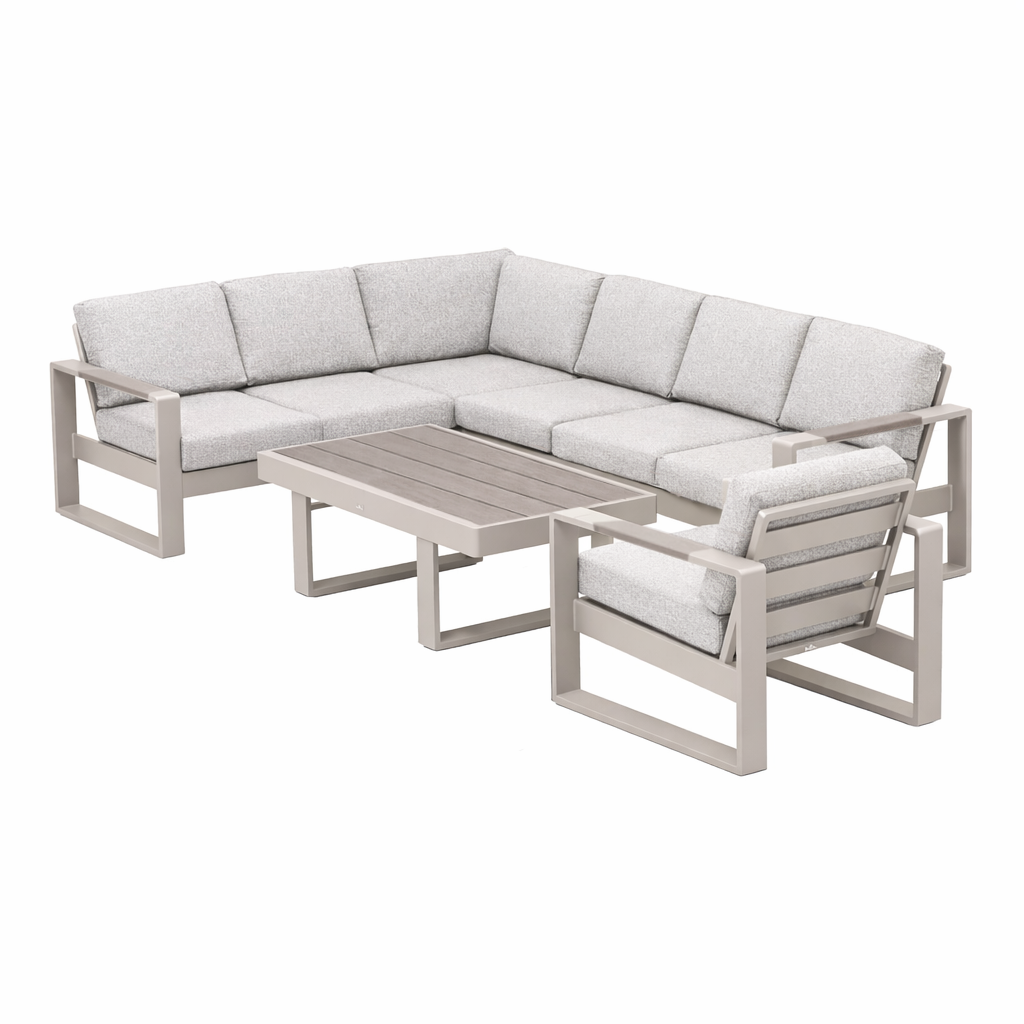 Loungeset Malviza - Latte - 7-zits Loungeset Malviza - Latte - 7-zits