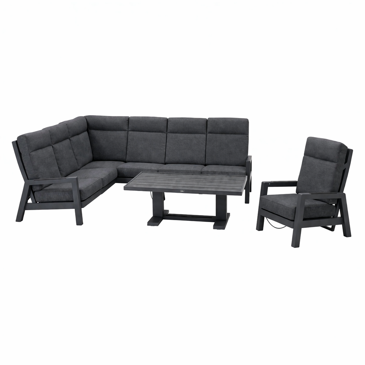 Loungeset Petroza - Antraciet - 7-zits Loungeset Petroza - Antraciet - 7-zits