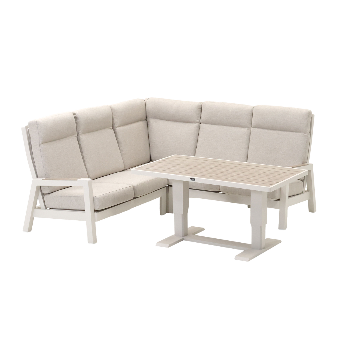 Loungeset Petroza - Crème - 5-zits Extra Loungeset Petroza - Crème - 5-zits Extra