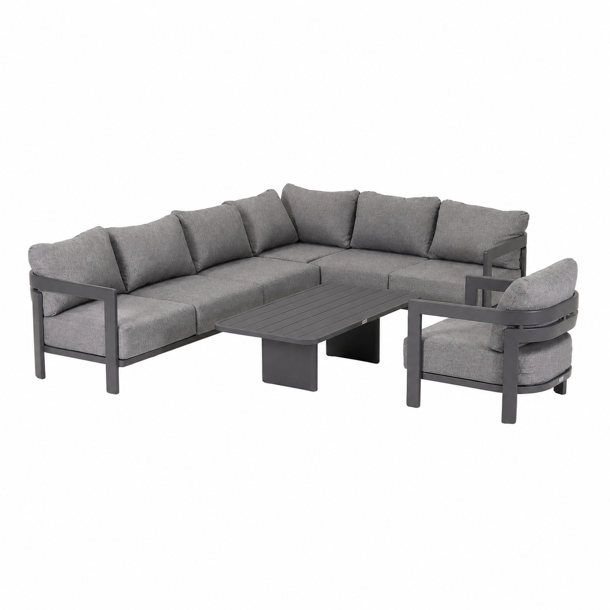 Loungeset Potenza - Antraciet - 7-zits Loungeset Potenza - Antraciet - 7-zits