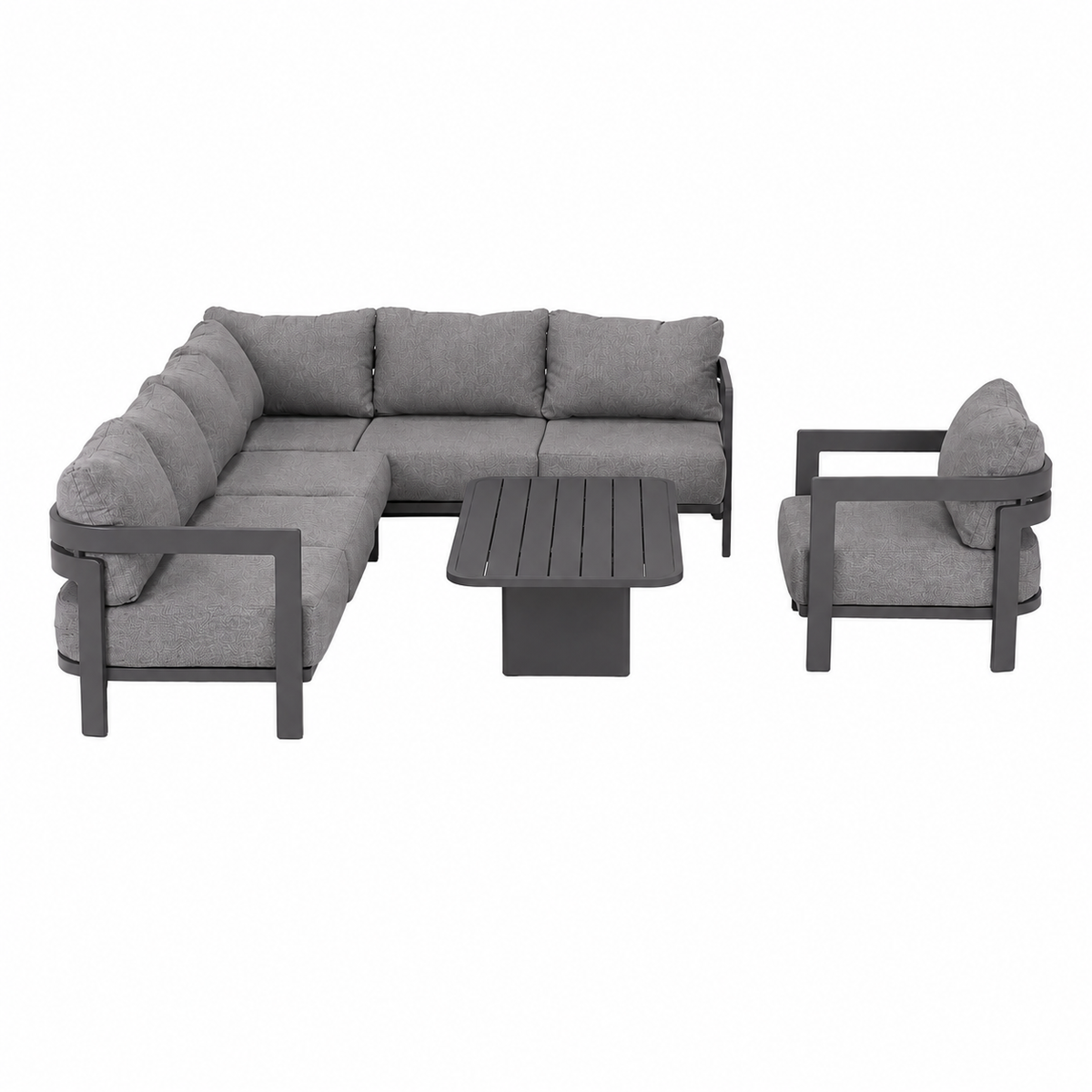 Loungeset Potenza - Antraciet - 7-zits Loungeset Potenza - Antraciet - 7-zits