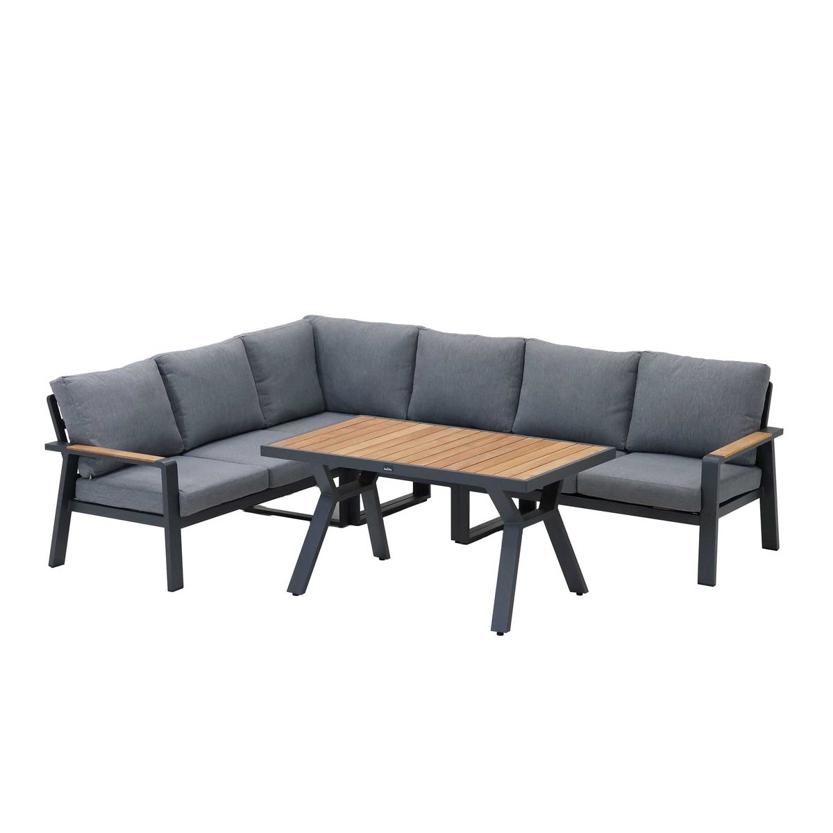 Dining Loungeset Salvo - Antraciet - 6-zits Extra Dining Loungeset Salvo - Antraciet - 6-zits Extra