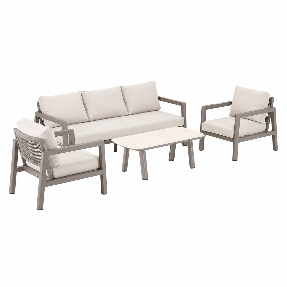 Bank-stoel Loungeset Sirtori - Coffee - 5-zits Bank-stoel Loungeset Sirtori - Coffee - 5-zits