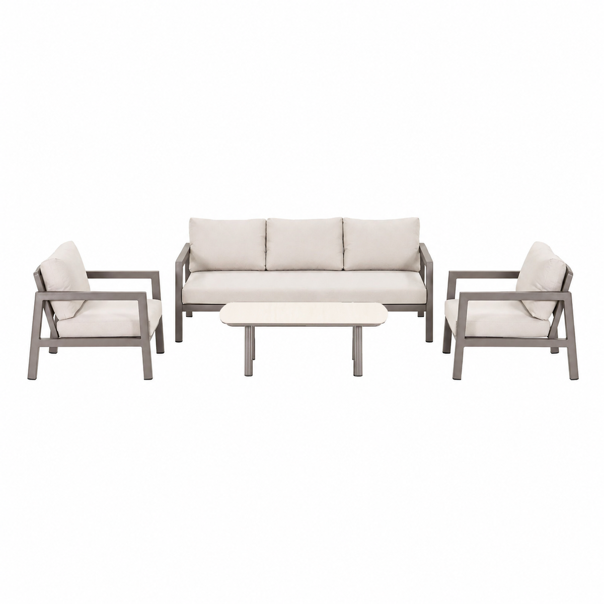 Bank-stoel Loungeset Sirtori - Coffee - 5-zits Bank-stoel Loungeset Sirtori - Coffee - 5-zits
