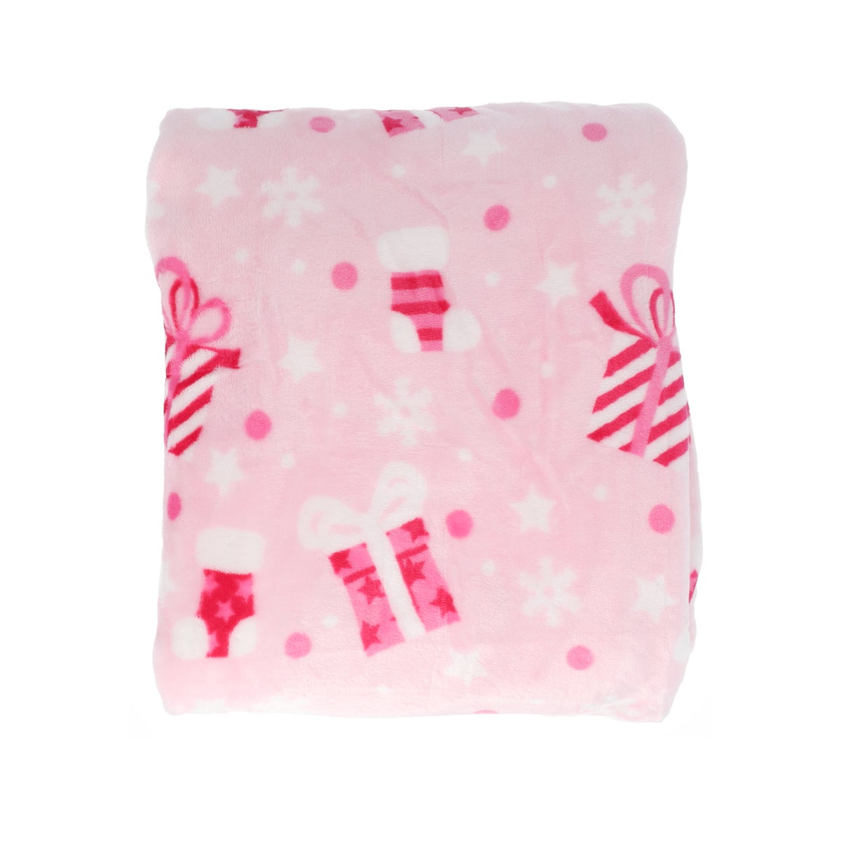 Fleece plaid kerst roze 150 x 200 cm Fleece plaid kerst roze 150 x 200 cm