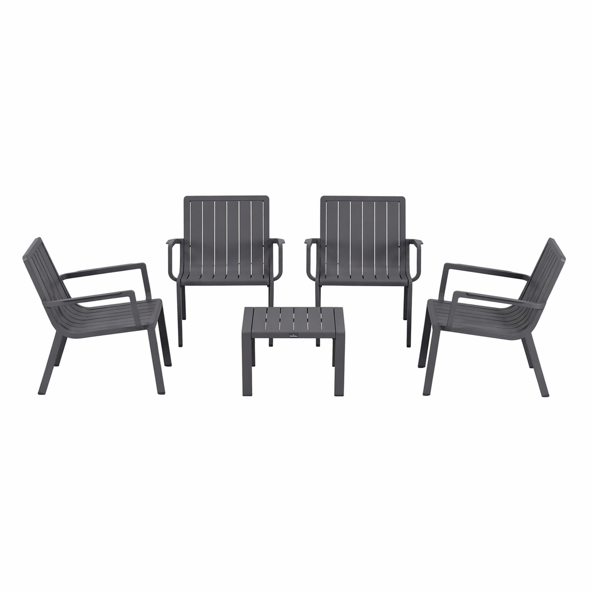Bank-stoel Loungeset Vetto - Antraciet - 4-zits Extra Bank-stoel Loungeset Vetto - Antraciet - 4-zits Extra