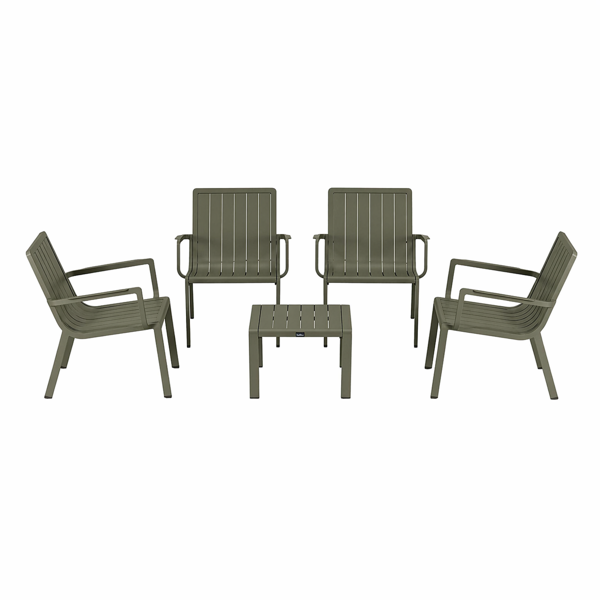 Bank-stoel Loungeset Vetto - Groen - 4-zits Extra Bank-stoel Loungeset Vetto - Groen - 4-zits Extra