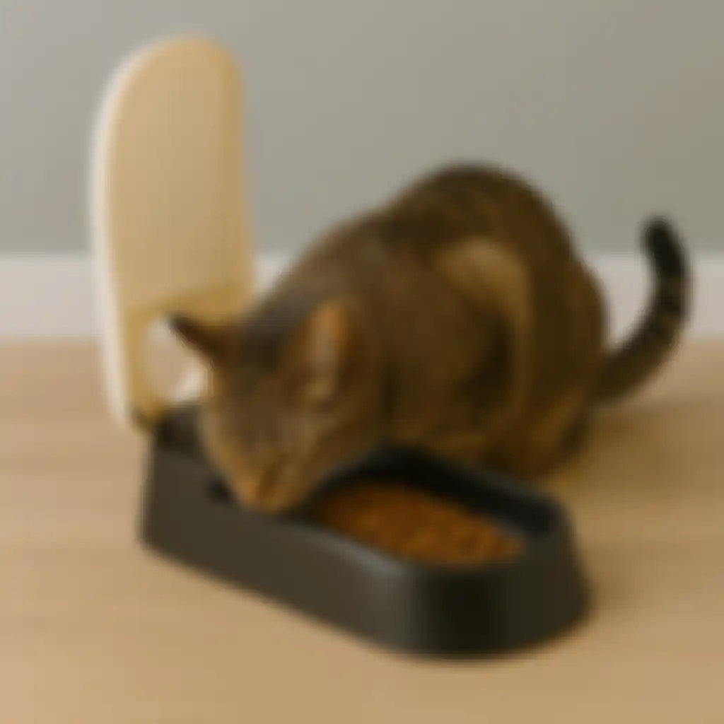 Automatische voerbak kat