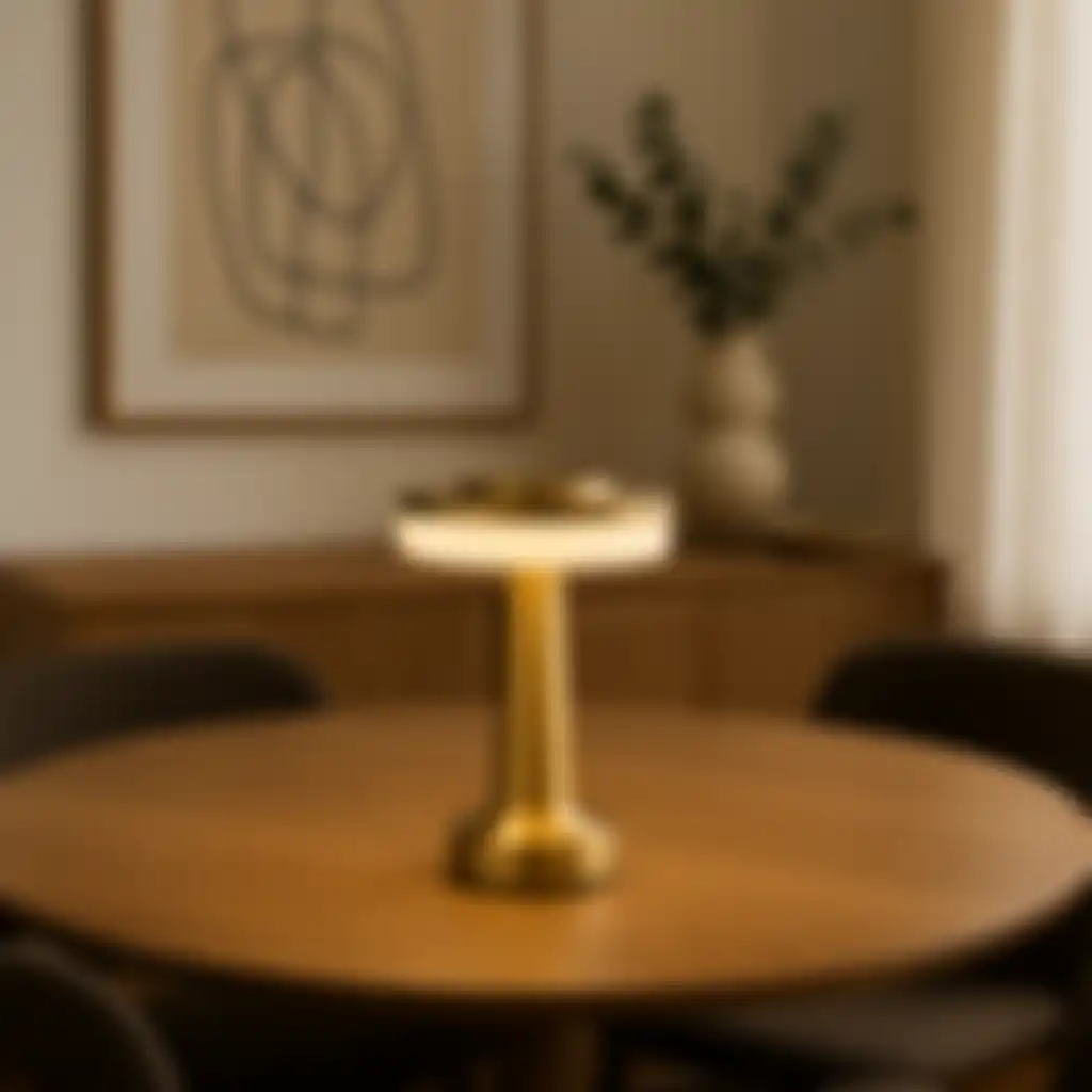 Tafellamp in eetkamer
